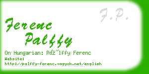 ferenc palffy business card